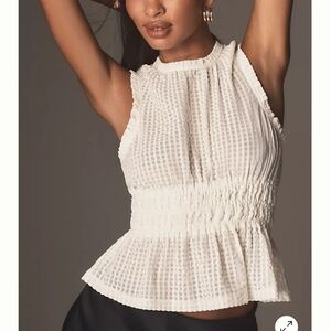 Maeve Smocked Halter Top XL